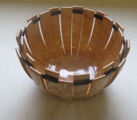 This split ring bowl won a turning of the month for Howard Overton